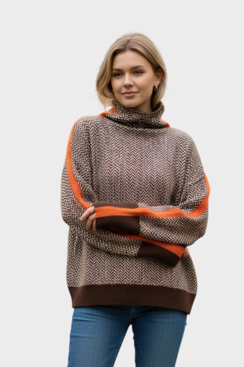 Marie højhalset uldtrøje